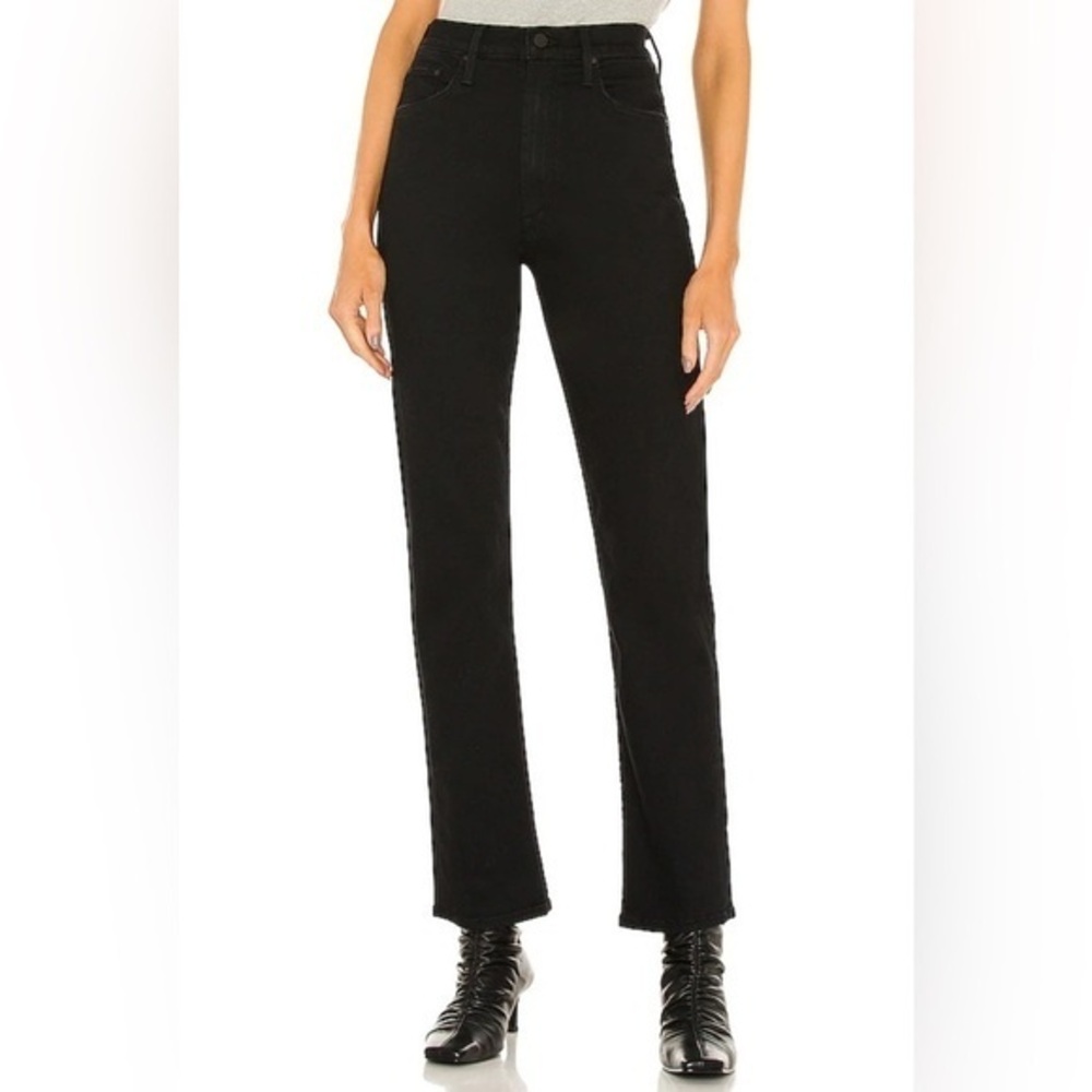 MOTHER high waisted rider skimp jeans black not guilty